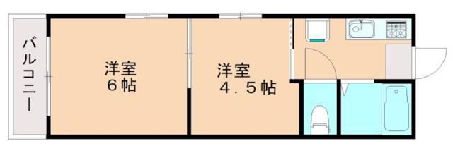 平丘台マンション(2K/3階)の間取り写真