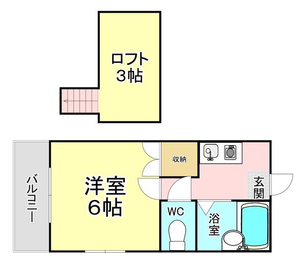オアシス清水(1K/1階)の間取り写真