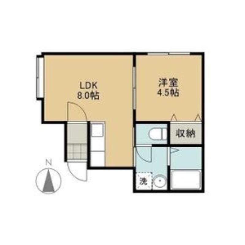 MTM平岸(1LDK/2階)の間取り写真