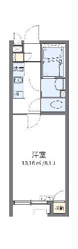 クレイノポートハイムII(1K/1階)の間取り写真