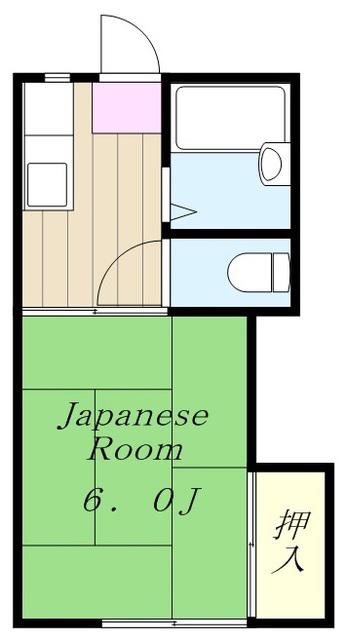 カツザワコーポ(1K/2階)の間取り写真