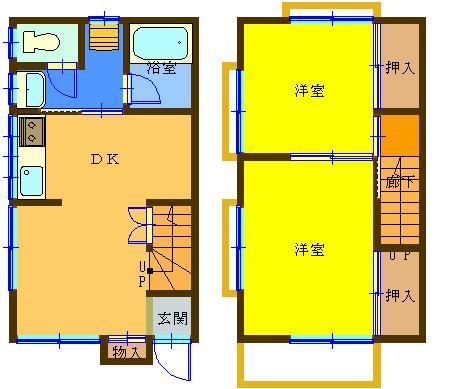 ハイツ倉田(2DK/1階)の間取り写真