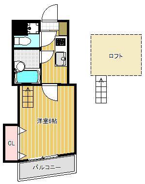 サンクレスト戸越(1K/4階)の間取り写真