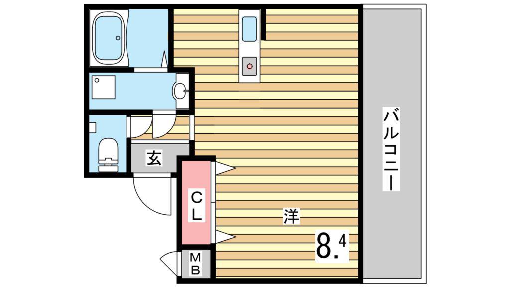 メゾン・ド・ヴィレ板宿(1K/4階)の間取り写真