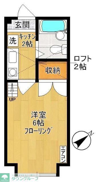 第二ハイツAMEYA(1K/1階)の間取り写真