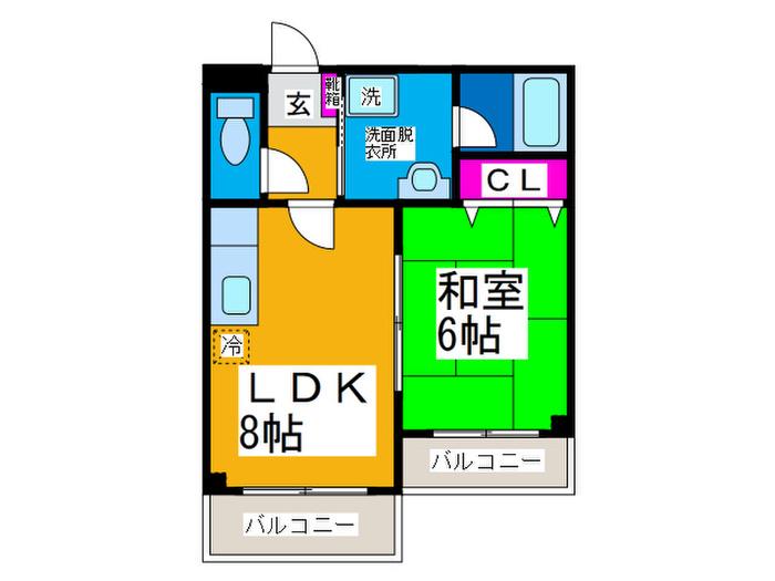 レグルス深井(1LDK/3階)の間取り写真