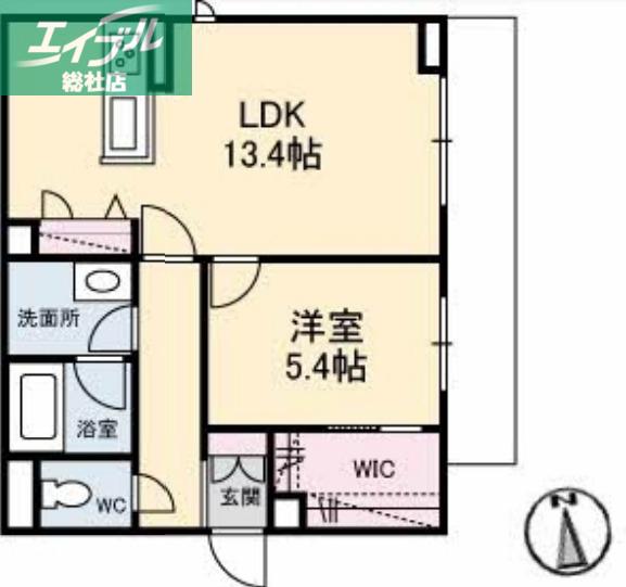 シャーメゾンプレシャス(1LDK/2階)の間取り写真