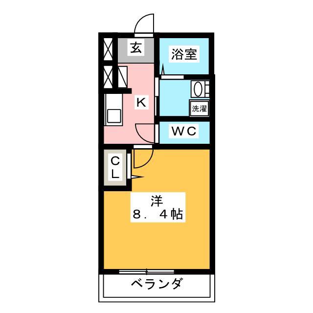 マッキンリー黒野(1K/2階)の間取り写真