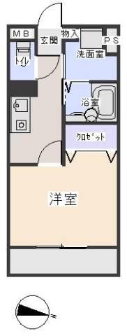アビテナポール(1K/3階)の間取り写真