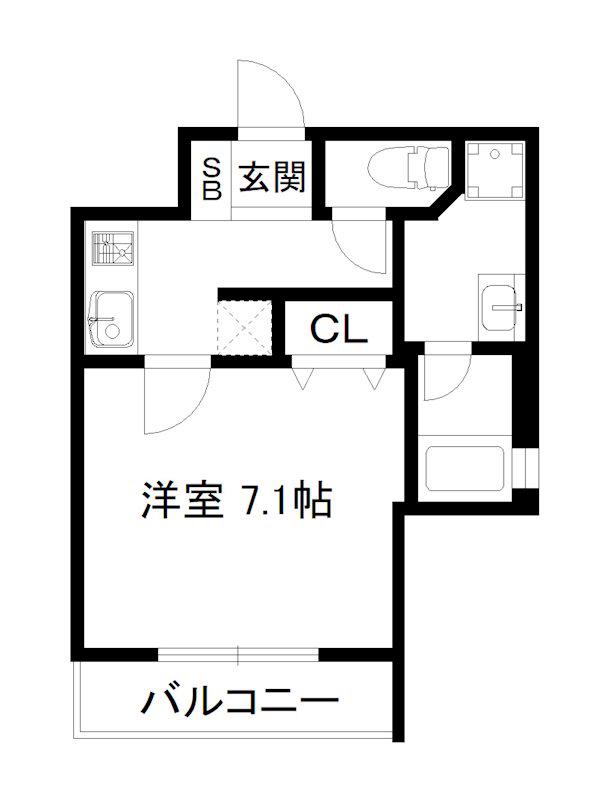 ベラジオ雅び京都清水五条(1K/2階)の間取り写真