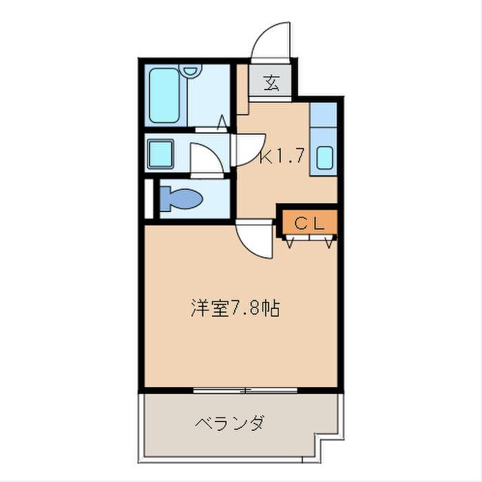 パエゼ今泉(1K/3階)の間取り写真