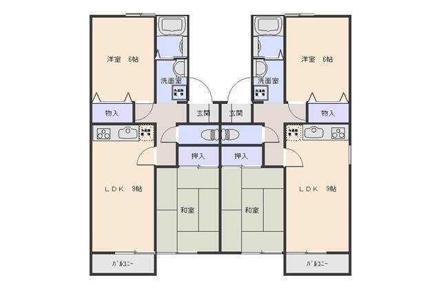 セジュール菊陽(2LDK/1階)の間取り写真
