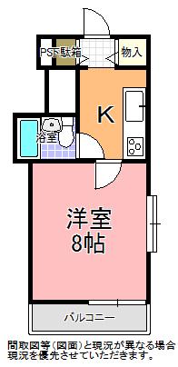 コーポアンジェリック(1K/2階)の間取り写真