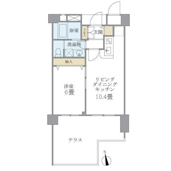 プレミアコンフォート西荻窪(1LDK/1階)の間取り写真