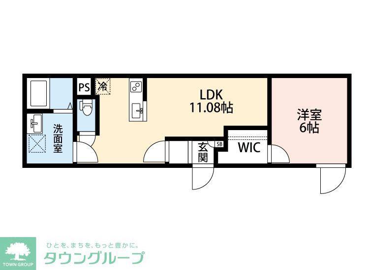 LUFT GOKOKUJI(1LDK/1階)の間取り写真