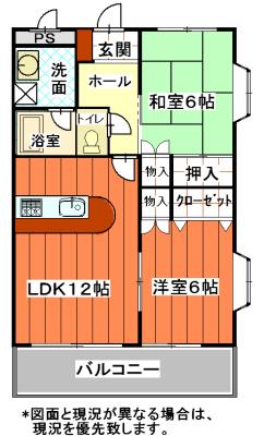 ハイツサニックスII(2LDK/3階)の間取り写真