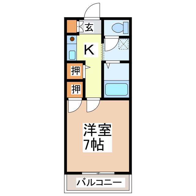 Vステージ平山(1K/3階)の間取り写真