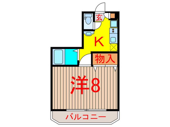 ソレイユときわIII(1K/1階)の間取り写真