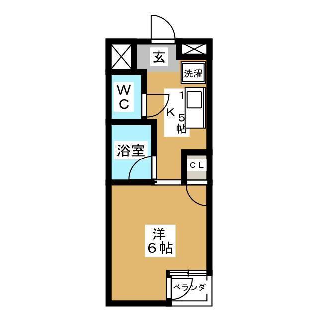 LUMIELE S・KII(1K/2階)の間取り写真