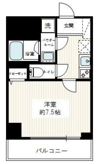 HYS STAGE BRILLANT(1K/6階)の間取り写真