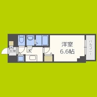 エス・キュート京町堀(1K/10階)の間取り写真
