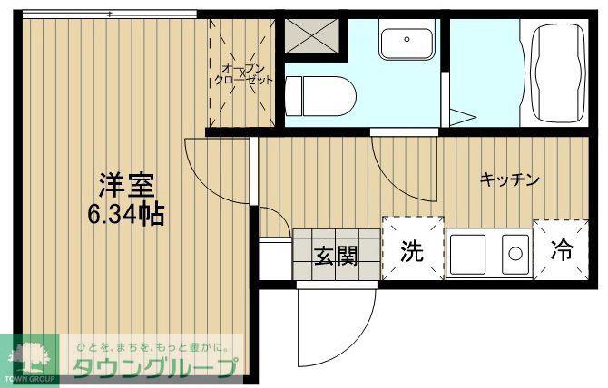 BUENOS大島(1K/4階)の間取り写真
