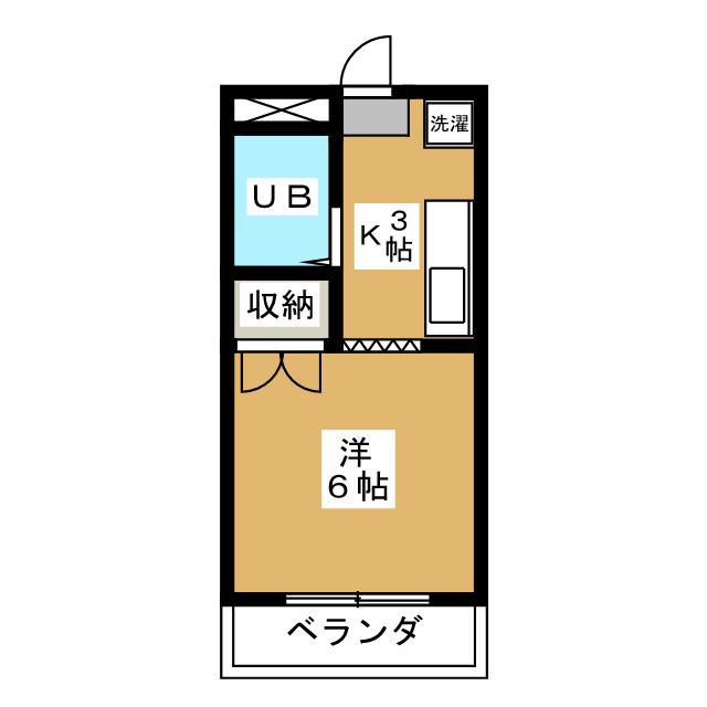 レジデンス(1K/3階)の間取り写真