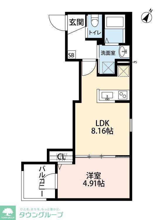 ROBOT HOME 南林間(1LDK/2階)の間取り写真