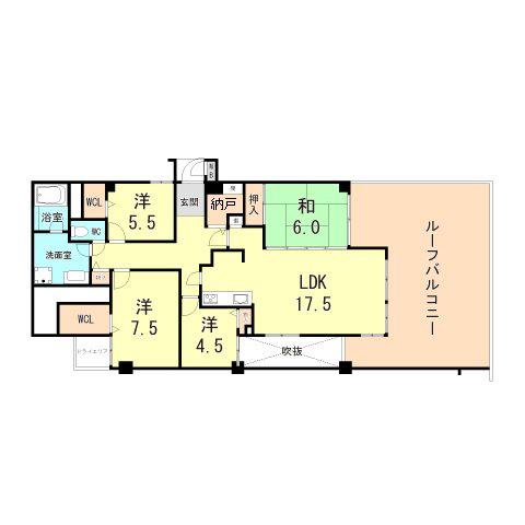 ロイヤルヒルズ舞子(4LDK/8階)の間取り写真