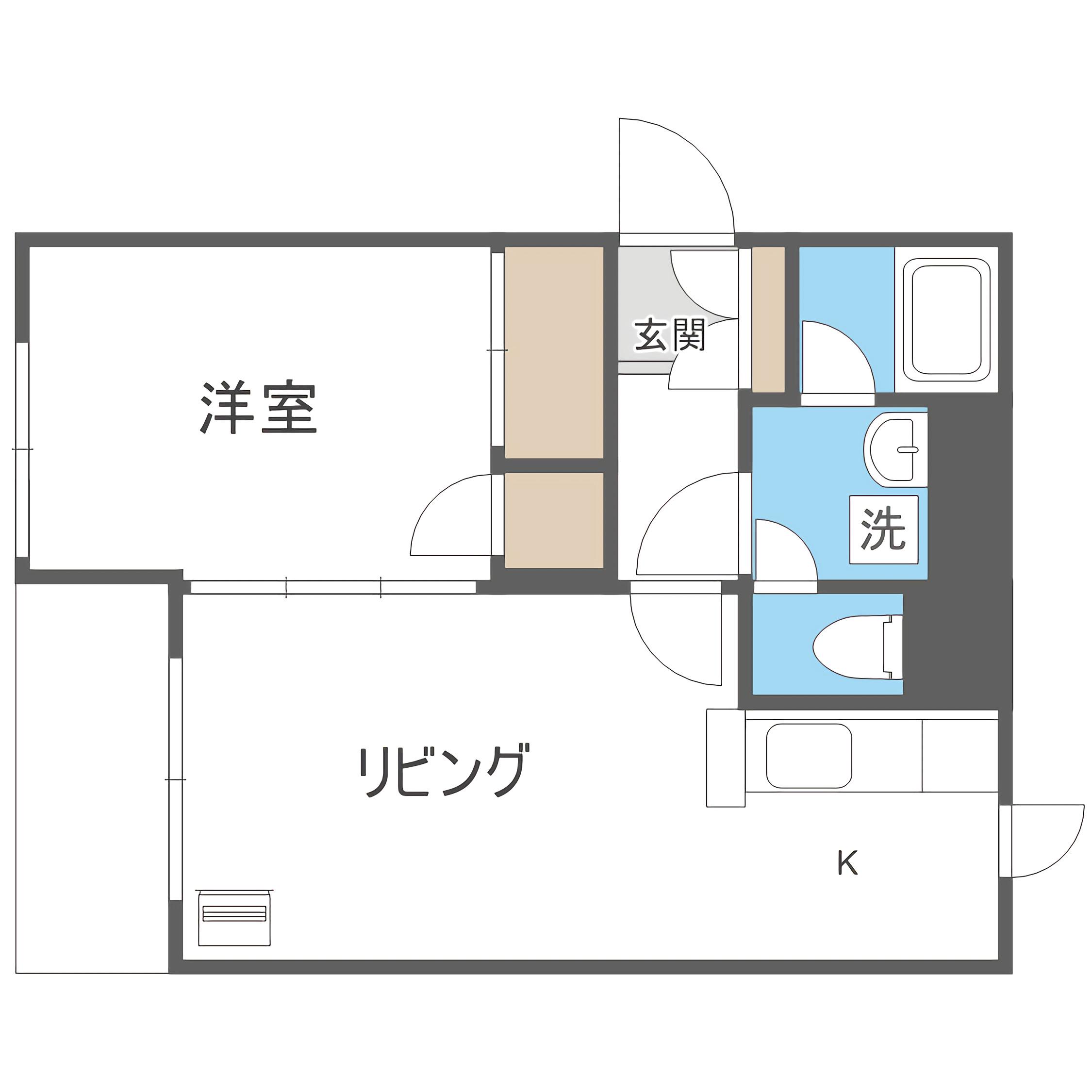 ドムス325(1LDK/2階)の間取り写真