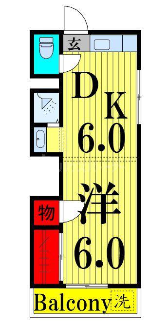 武井マンション(1DK/3階)の間取り写真