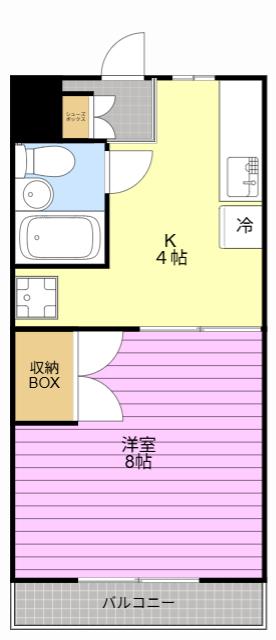 メルカードあさひIII(1K/2階)の間取り写真