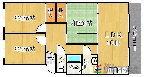 JKヒルズ(3LDK/5階)の間取り写真