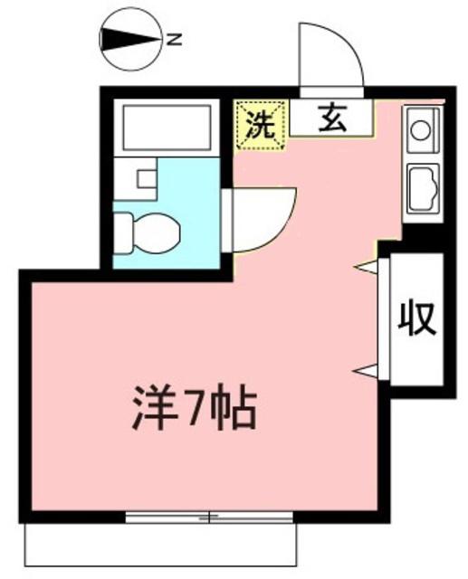 チェリーハウスI(ワンルーム/1階)の間取り写真