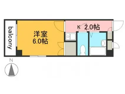 カーサエスペランサ(1K/3階)の間取り写真