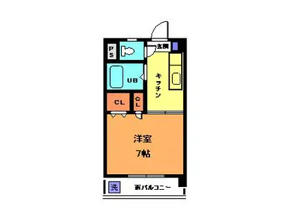 キャッスル和泉(1K/3階)の間取り写真