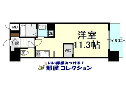 コンダクトレジデンスKONYA(ワンルーム/5階)の間取り写真