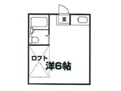 鈴木ミニマンション大南(1K/1階)の間取り写真