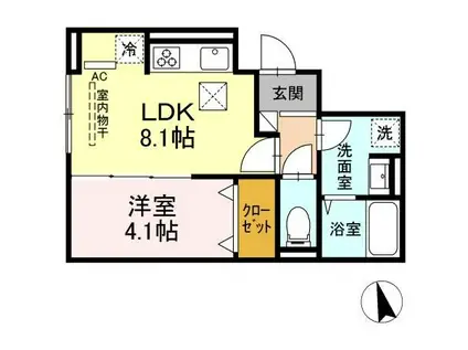 レクシア高島平(1LDK/1階)の間取り写真