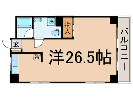 目黒ロイヤルプラザ(ワンルーム/4階)の間取り写真