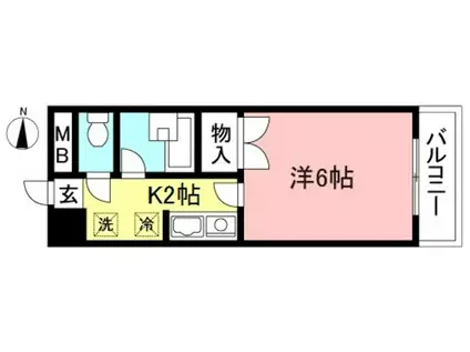 ラベンダー仙川(1K/3階)の間取り写真