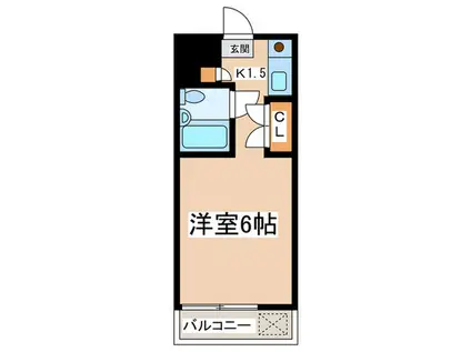 Iマンション多摩(1K/1階)の間取り写真