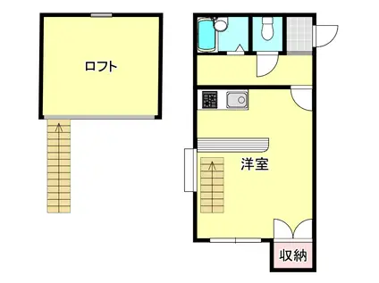 セイラBOX東貝沢A(ワンルーム/2階)の間取り写真