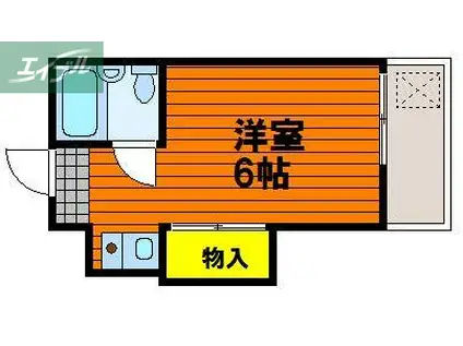 アルフォーレ(ワンルーム/3階)の間取り写真