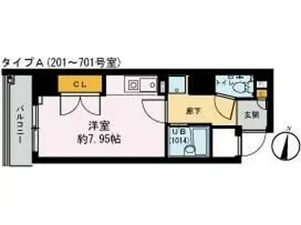 JPSYOKOHAMA(ワンルーム/7階)の間取り写真