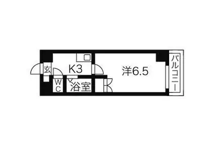 セントラルハイツ堀田(1K/6階)の間取り写真