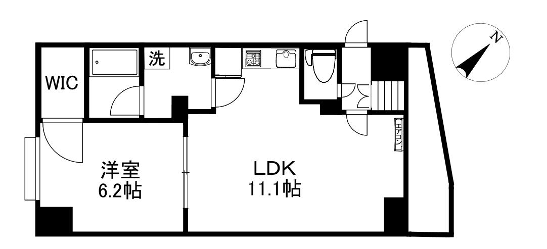 コンフォルト浅草橋(1LDK/5階)の間取り写真