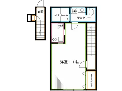 セレニテ阿佐ヶ谷(1K/2階)の間取り写真