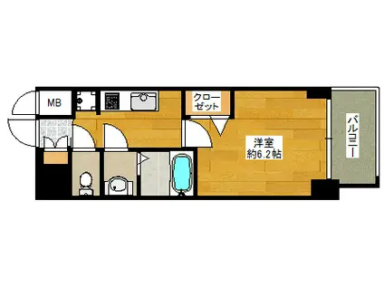 プレサンス東三国駅前グランクラス(1K/6階)の間取り写真