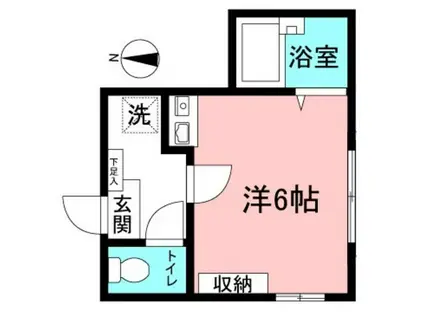 みのり砧(1K/1階)の間取り写真